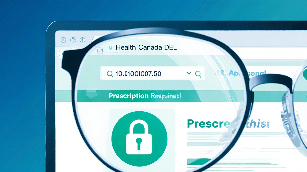 Close‑up of verified pharmacy page showing license number and secure HTTPS icon.